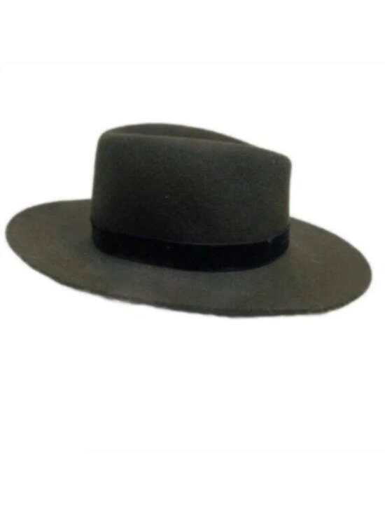 Rag & Bone Dark Green Fedora Hat Medium main image 8